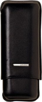 Lecerf Cigar Case Leather black for 2 Robusto