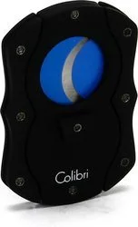 Colibri 'Cut' Tagliasigari a Doppia-Ghigliottina Nero/Blu