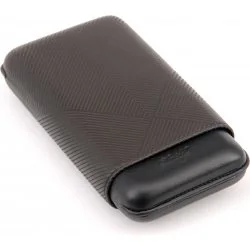 Astuccio per sigari Davidoff XL-3 in pelle nera Leaf