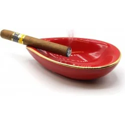 adorini Posacenere in Ceramica Foglia Rossa