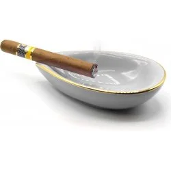 adorini Posacenere in Ceramica Foglia Bianca
