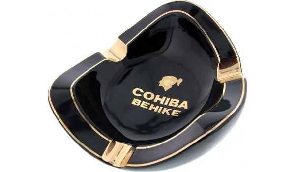 Posacenere per Sigari Cohiba Behike Nero Oro Porcellana