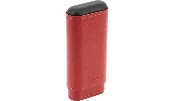 adorini Cigar Case Genuine Leather 2-3 Cigars Magma Red