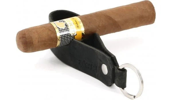 adorini Cigar & Pipe Rest Portachiavi in pelle nero