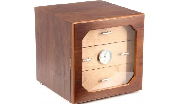 Humidor adorini Chianti M Deluxe Cassetti in Noce con Profilo Frontale in Legno