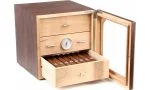 Humidor adorini Chianti M Deluxe Cassetti in Noce con Profilo Frontale in Legno