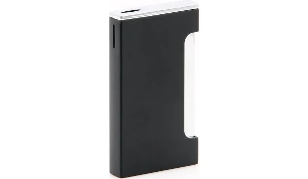 Accendino Jean Claude Flat Flame Jet Nero Opaco Cromo