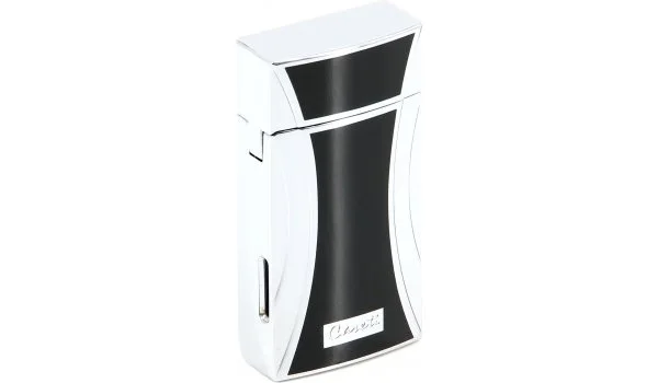 Caseti Chamonix Jet Accendino Cromo Nero