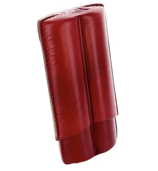 Lubinski Porta Sigari Pelle 2 Robusto rosso