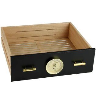 Cassetto per Humidor adorini Chianti medio nero con foro per igrometro foto 5