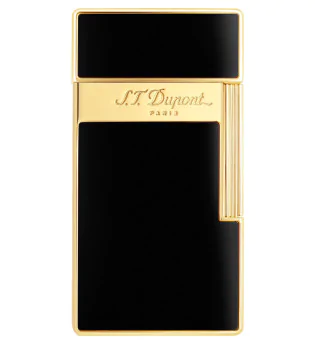 Accendino S.T. Dupont Biggy Nero Laccato Oro 025002
