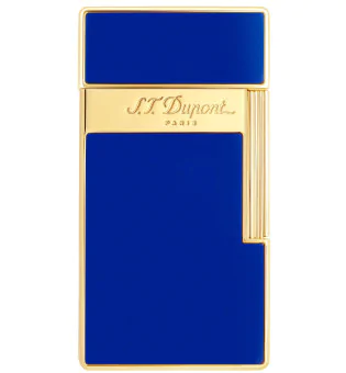 Accendino S.T. Dupont Biggy Blu Laccato Oro 025005