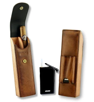 Set custodia vintage adorini & accendino Slim Jet