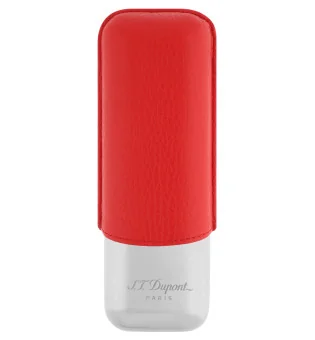 Astuccio per Sigari S.T. Dupont per 2 sigari Rosso Cromato 183268