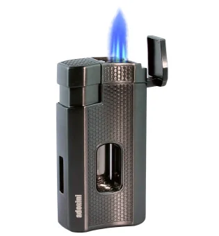 Accendino adorini Triple Jet con Taglio a V in Canna di Fucile Metallizzata