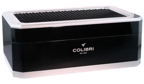 Humidor Rally Colibri nero e argento