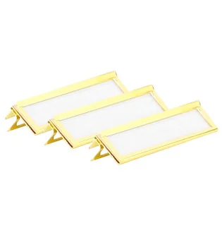 adorini Clip per etichette in metallo dorato confezione da 3