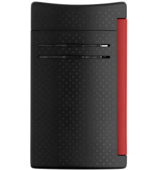 Accendino Maxijet S.T. Dupont Nero Opaco & Rosso Effetto Punzonato