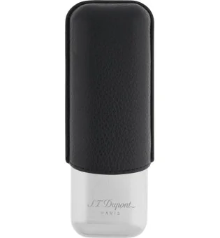 Portasigari S.T. Dupont per 2 Sigari Nero/Cromo 183260