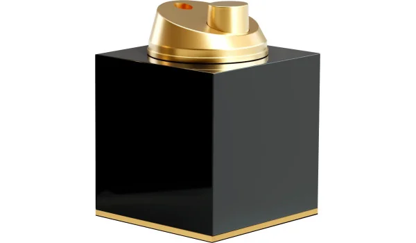 Accendino adorini con Fiamma a Getto da Tavolo Nero Lucido Oro
