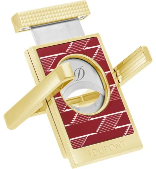 Tagliasigari e custodia S.T. Dupont Monogram 1872 Rosso Bordeaux 003478