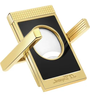 Tagliasigari a doppia lama S.T. Dupont  con supporto per sigari Oro Nero 003393