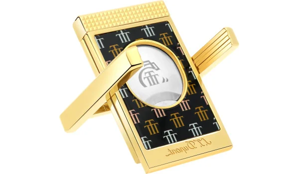 Tagliasigari S.T. Dupont  a Doppia Lama con Supporto per Sigari Trinidad Nero Oro 003477