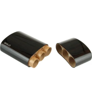 Siglo astuccio in legno di Ebano Macassar per 3 sigari Robusto 