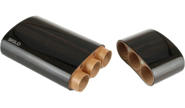 Siglo astuccio in legno di Ebano per 3 sigari Corona