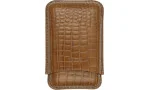 Custodia per Sigari Doppia Jemar in Pelle Effetto Cocco Cammello 464/3