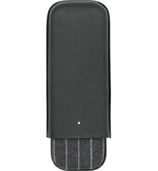 Astuccio per Sigari Dunhill Highland Nera e Grigia a Strisce Gessato