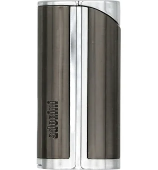 Accendino a Fiamma a Getto Singolo Curvo adorini Color Canna di Fucile con Punzone per Sigari Integrato