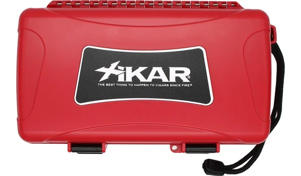 Humidor da viaggio Xikar rosso per 10 sigari