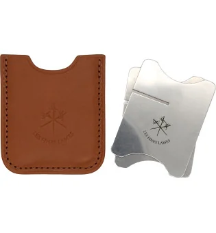 Portasigari Les Fines Lames con custodia in pelle color cuoio