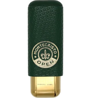 Custodia per sigari Montecristo Open in pelle e metallo, 2 sigari