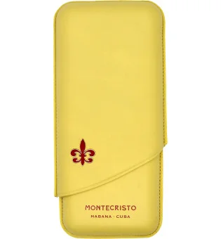 Custodia per sigari Montecristo gialla per 3 sigari
