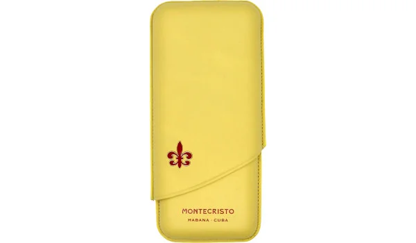 Custodia per sigari Montecristo gialla per 3 sigari