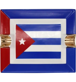 Posacenere per Sigari in Ceramica Bandiera Cubana