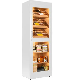 adorini Roma Humidor Armadio Bianco con Umidificatore Elettronico