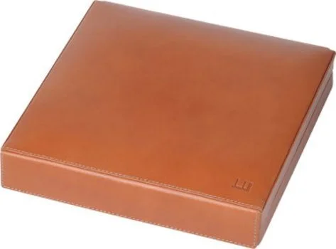 Dunhill terracotta travel humidior leather